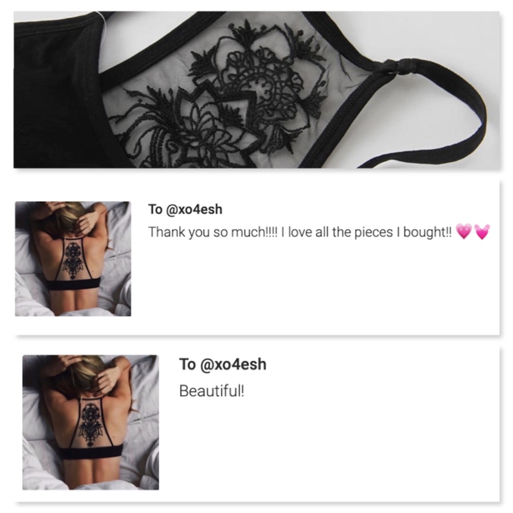 Stretchy One Size Mesh Embroidery Bra - Picture 8 of 8